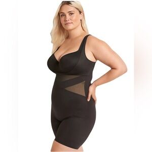 NWOT Cacique Lane Bryant Open Bust Thigh Shaper 26/28 Black Level 3